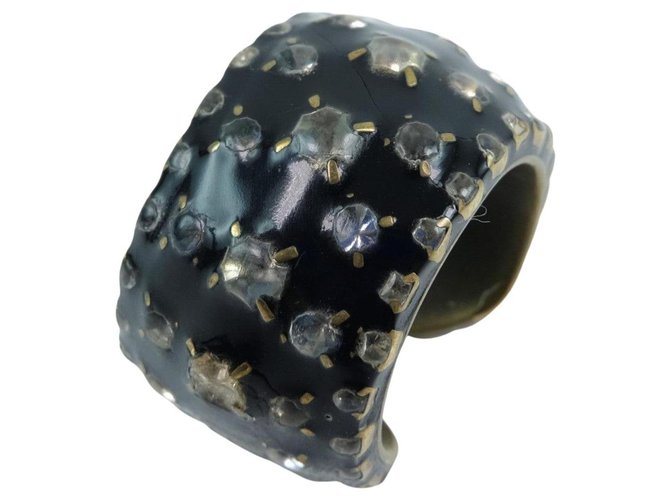 Chanel ring Black Plastic  ref.252778