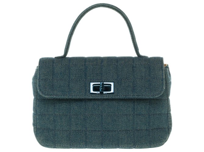 Very Lovely Chanel Bag 2.55 In blue denim  ref.252825