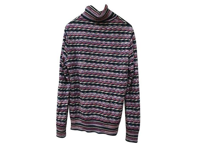 Missoni Rollkragenpullover aus Wolle mehrfarbig Mehrfarben