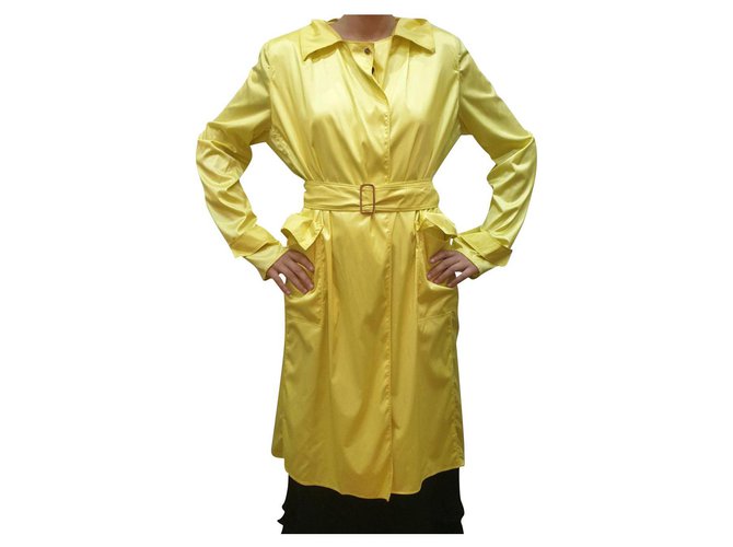 Sportmax yellow raincoat Polyamide  ref.252845