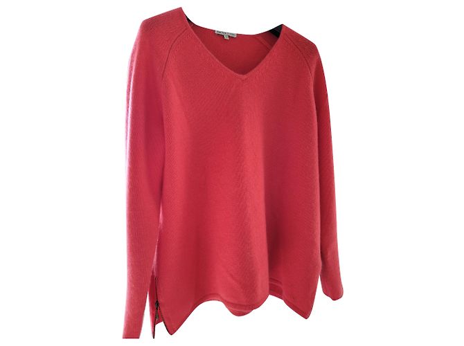 Autre Marque Kaschmirpullover pfirsich mit Pailletten Details Angeln