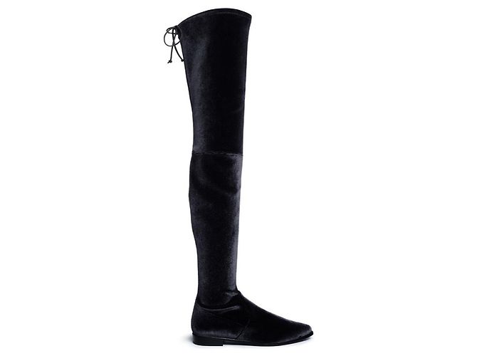Botas Stuart Weitzman de terciopelo negro