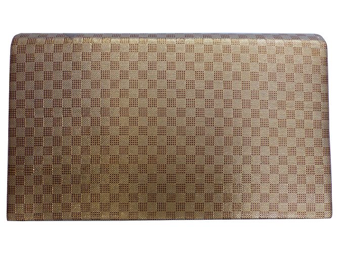 Autre Marque Clutch Saga Nishiki in seta dorata D'oro
