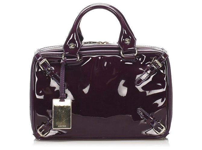 Céline Celine Purple Patent Leather Handbag  ref.252982