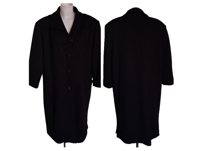 Giorgio Armani Vintage coat Black Wool  ref.253008