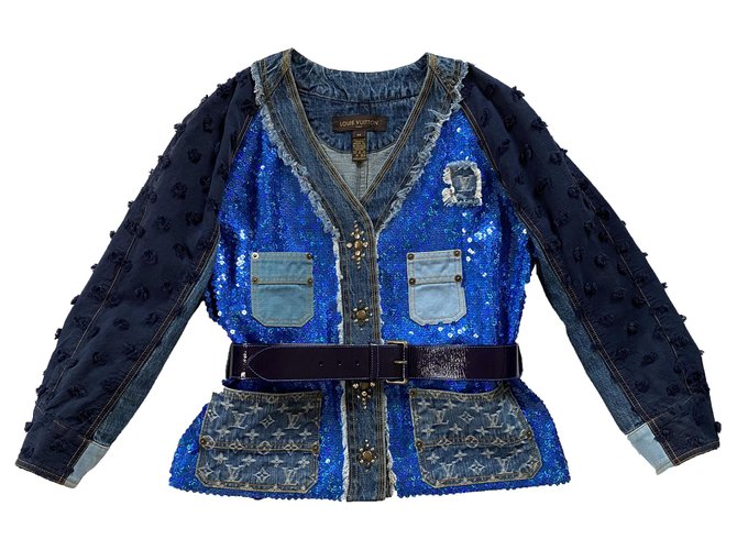 Louis Vuitton Jackets Blue Multiple colors Cotton ref.253022 - Joli Closet