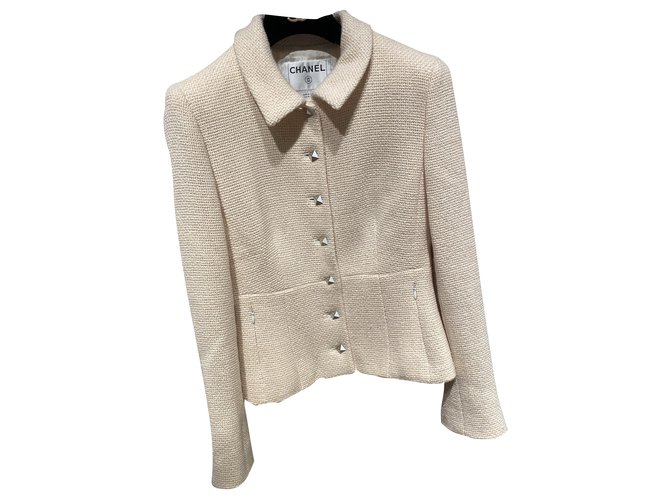 Chanel Jackets Beige Wool  ref.253023