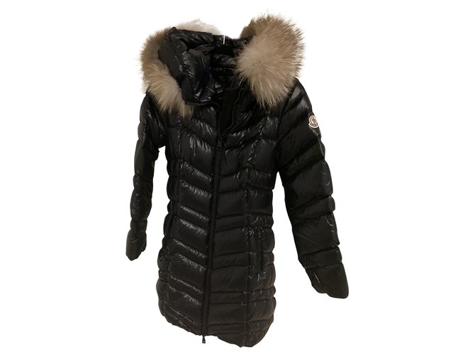 Moncler Coats, Outerwear Black Fur  ref.253068