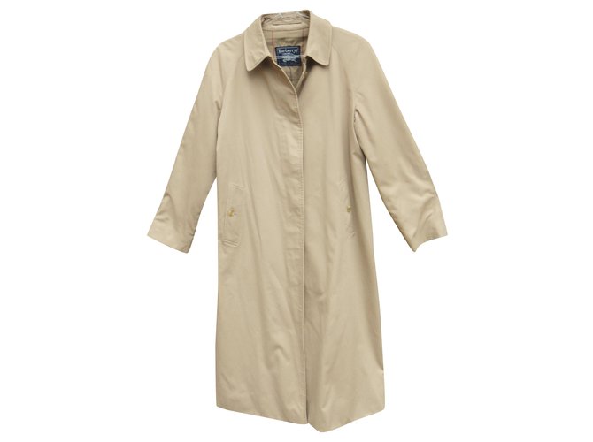 Burberry woman raincoat vintage t 42 Beige Cotton Polyester  ref.253088