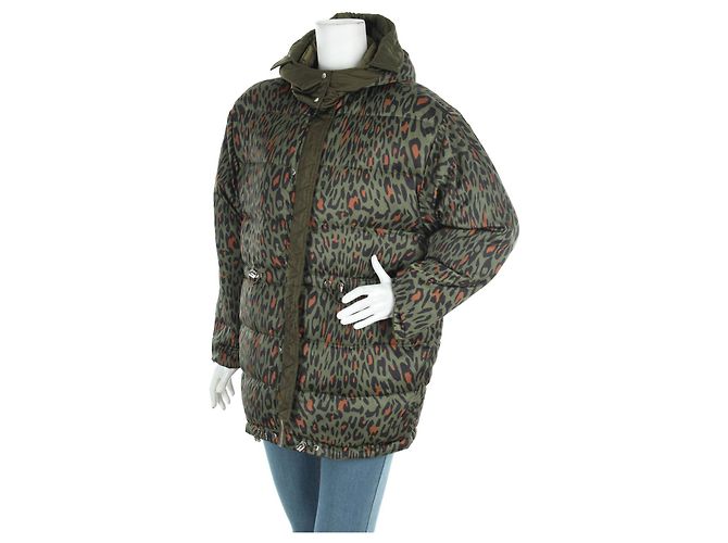 Sandro Steppjacke Leopardenmuster Mehrfarben Leopardenprint