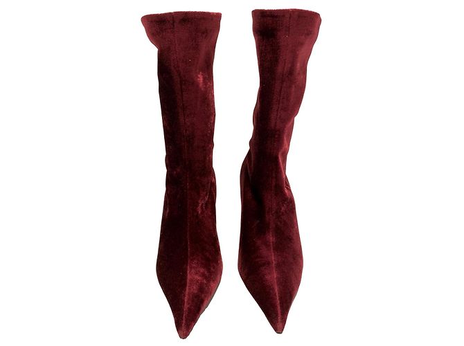 Balenciaga Messer Samt Stiefeletten Lila