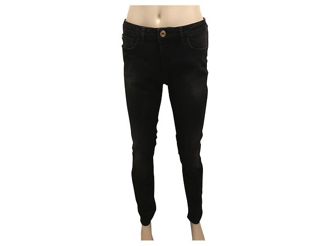 Jeans slim negros Trussardi Jeans de denim