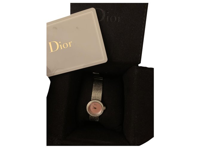 Il mini Dior D Silver hardware Acciaio  ref.253229