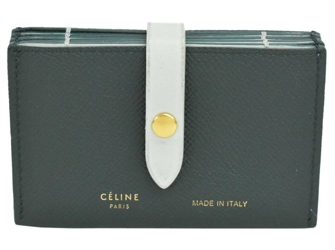 Céline Celine wallet Green Leather  ref.253253