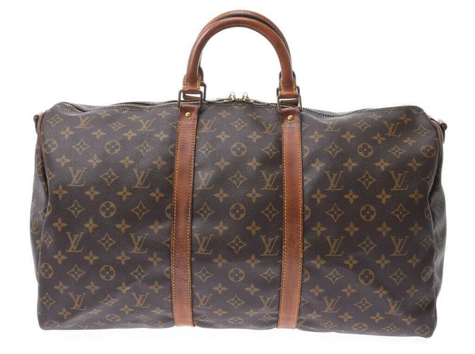 Louis Vuitton Keepall 50 Brown Cloth  ref.253306