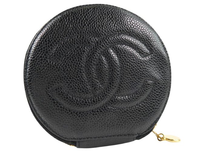 Billetera de Chanel Negro Cuero  ref.253320