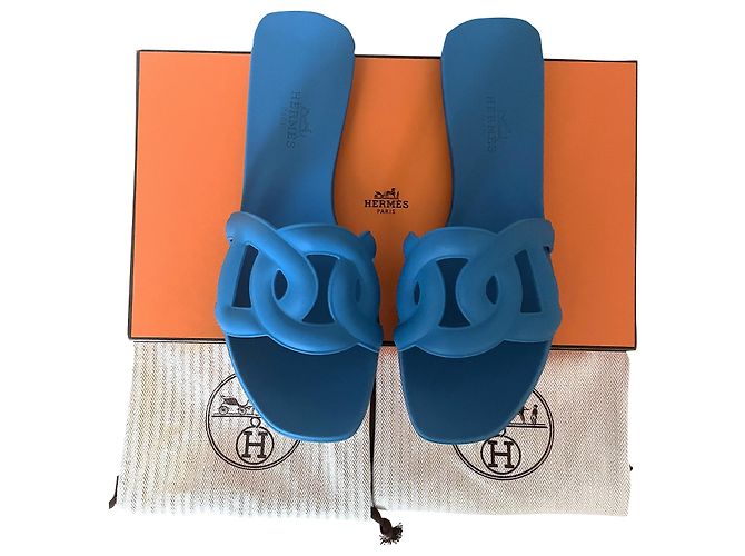 Hermès Aloha Sandalen Blau