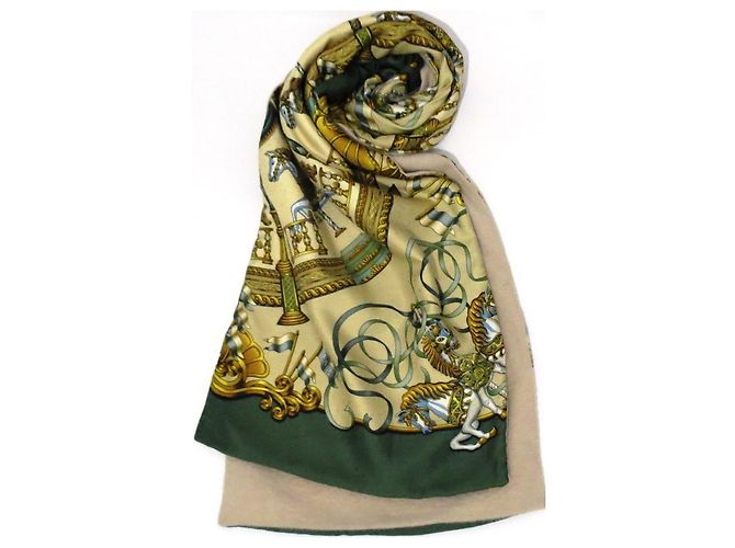 -Grande sciarpa hermès Verde Seta