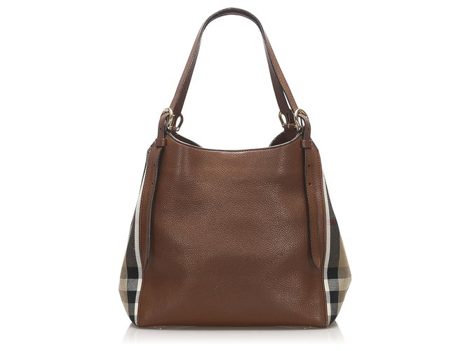 Burberry Brown Canterbury Leather Tote Bag Multiple colors Cloth Pony-style calfskin Cloth  ref.253491