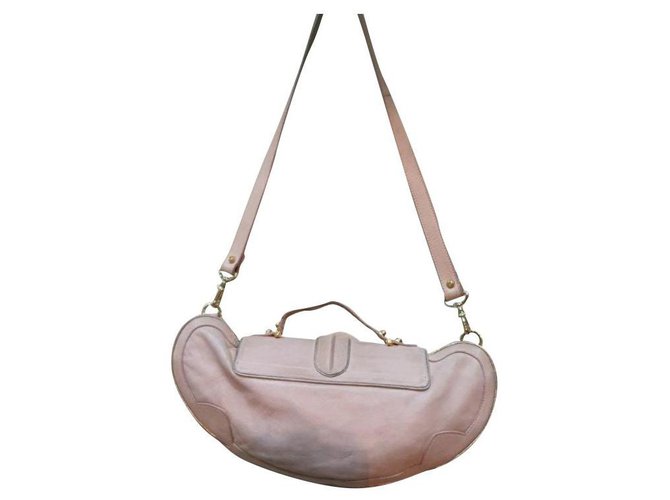 Fendi Mirror Clutch Cross body Vanity Bag Pink Leather  ref.253563