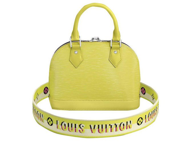 Louis Vuitton LV Alma Epi nuevo Amarillo Cuero  ref.253611