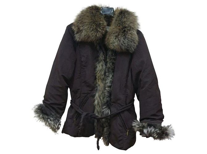 Casaco Max Mara com pele Marrom