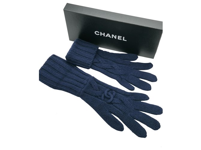 Chanel CC Blue Cashmere  ref.253622