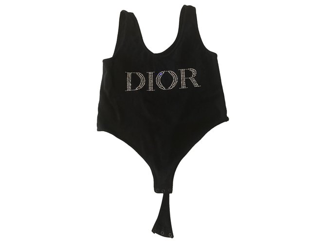 Dior Top Nero Cotone  ref.253636