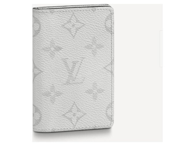 Louis Vuitton Organizer tascabile LV antartica Bianco Pelle  ref.253686