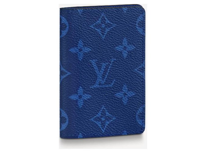 Louis Vuitton LV pocket organizer cobalto Azul Couro  ref.253687