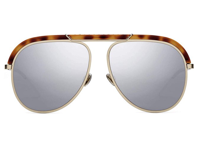 Christian Dior Sonnenbrille (DiorDesertic Braun Gold hardware Metall  ref.253742
