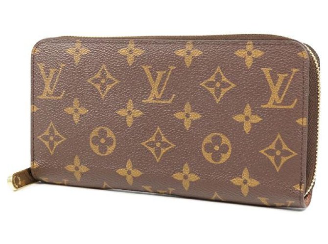 Louis Vuitton Zippy Wallet cartera larga unisex M42616 marrón Castaño Lienzo  ref.253754