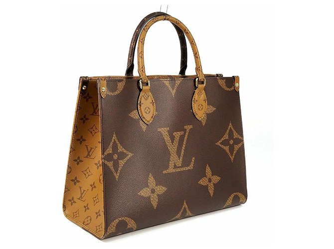 LOUIS VUITTON Monogram Reverse Onthego MM Womens tote bag M45321 brown x  beige ref.253755 - Joli Closet