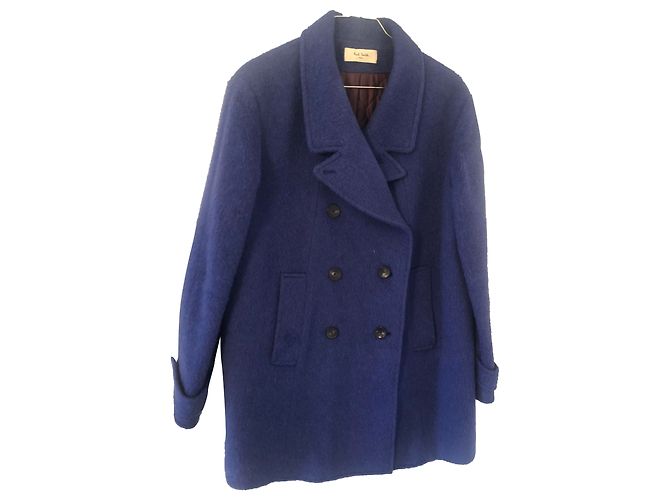 Abrigo de lana azul Paul Smith