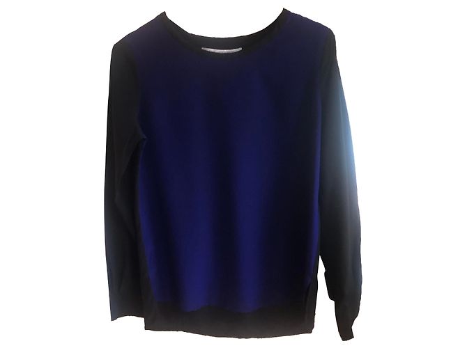 Top de seda Diane Von Furstenberg Azul marino S