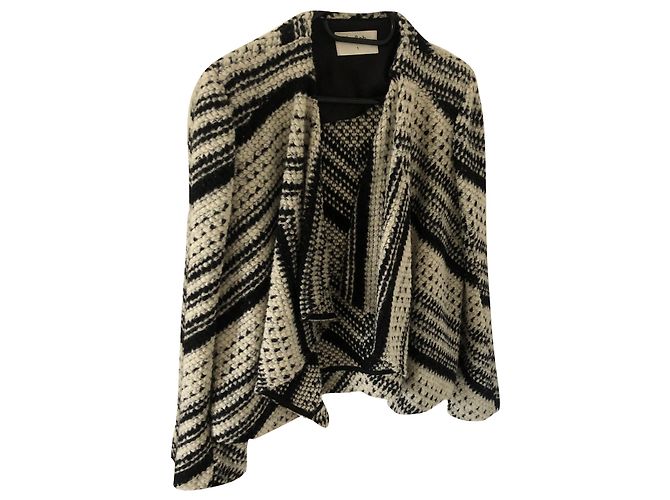 Ba&Sh Black Acrylic Jacket S