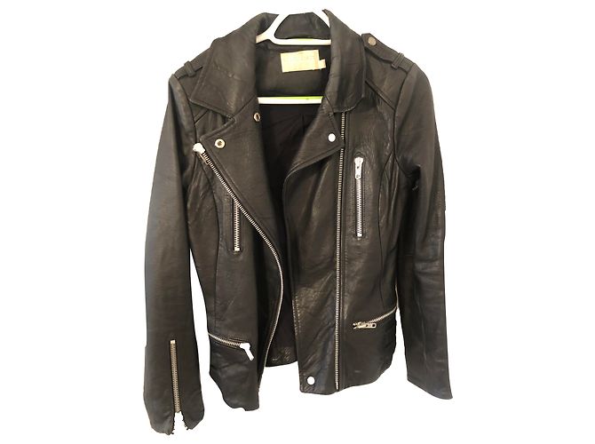W118 by Walter Baker Lederjacke Schwarz