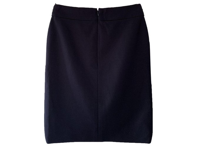 Chanel skirt with pockets Navy blue Viscose Elastane Polyamide  ref.253851
