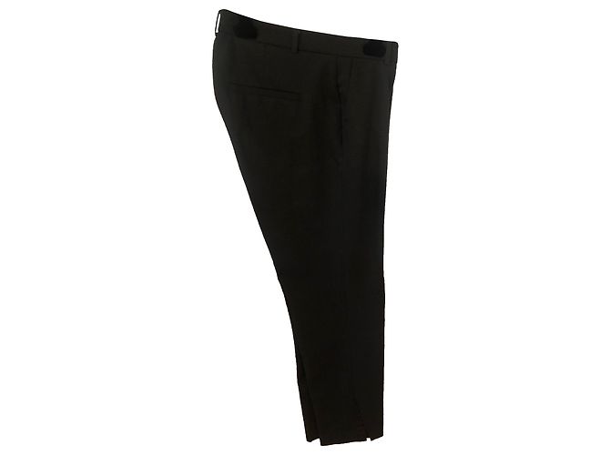 Autre Marque Gerade Hose Dunkelgrau Polyester Größe 38 Anthrazitgrau