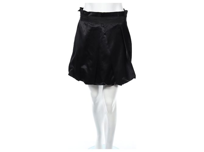 Falda Club Monaco negra de algodón y viscosa Talla XS Negro