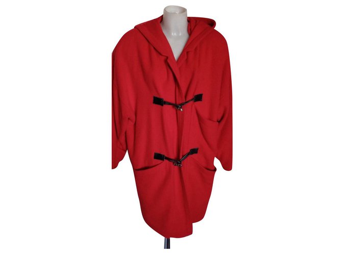 Gianni Versace vintage monsizeomery coat Red Wool  ref.253967