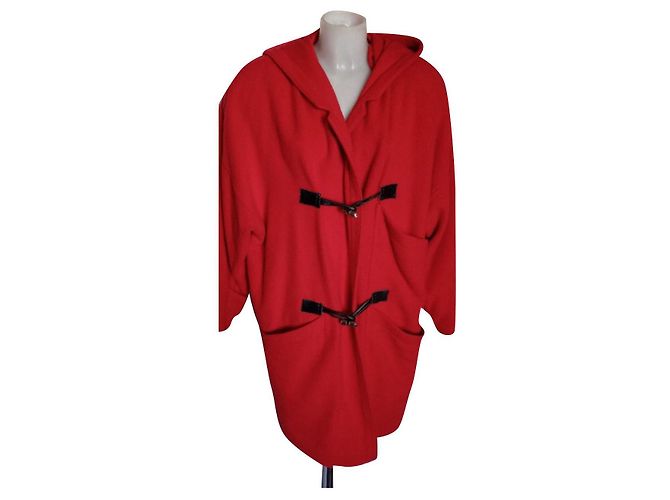 Gianni Versace vintage montgomery cappotto Rosso