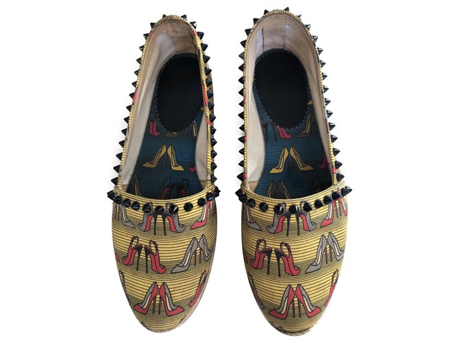 Christian Louboutin 'Ares' Espadrille Flat Multiple colors Cloth  ref.253982