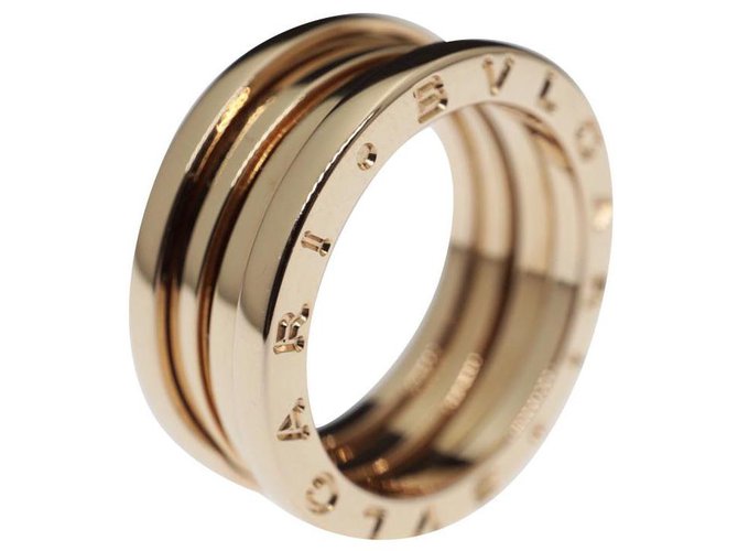 Bulgari Bvlgari B.Cero1 18k oro rosa 3 Tamaño del anillo de banda 54 Dorado Gold hardware Oro blanco  ref.253990