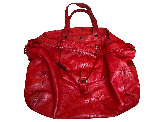 Sac Jerome Dreyfuss Billy en cuir rouge