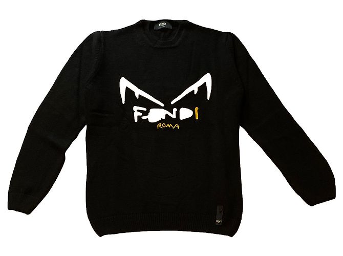 Fendi Diabolic Knit Wollpullover Schwarz