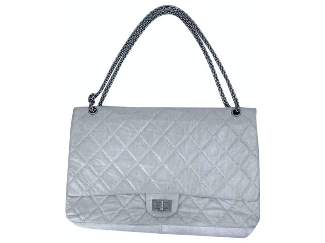 2.55 Chanel Handbags Eggshell Leather  ref.254062