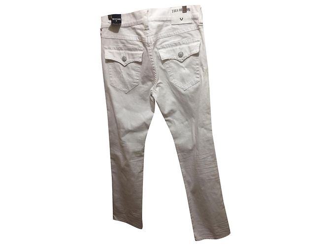 Jean Ricky True Religion, size 32/34 Unisex Blanc
