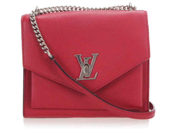 Louis Vuitton Leather and Reverse Monogram Twist Wallet on Chain