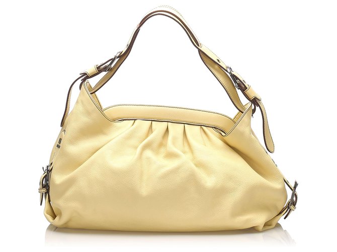 Fendi Yellow Borsa Doctor Leather Shoulder Bag Pony-style calfskin  ref.254287